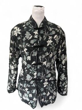 Floral Tank Suit Jacket 100% Silk